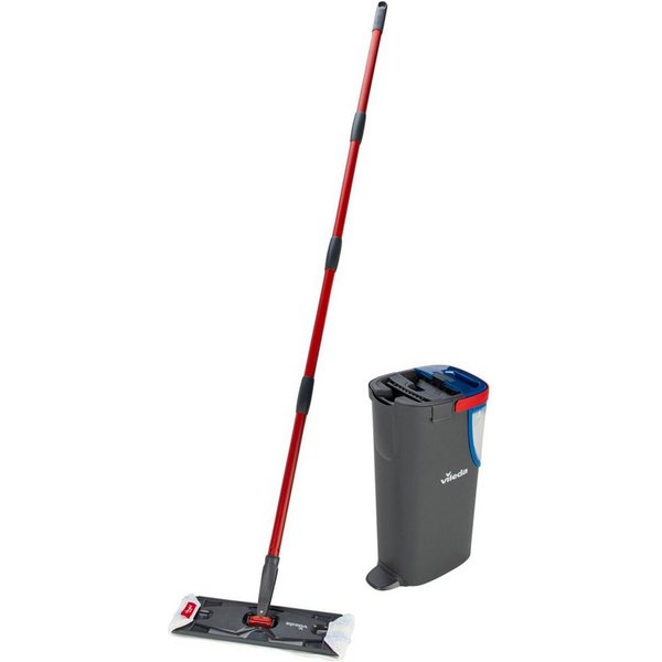 Vileda Bodenwischer H2PRO Flachwischer Set Zweitanksystem