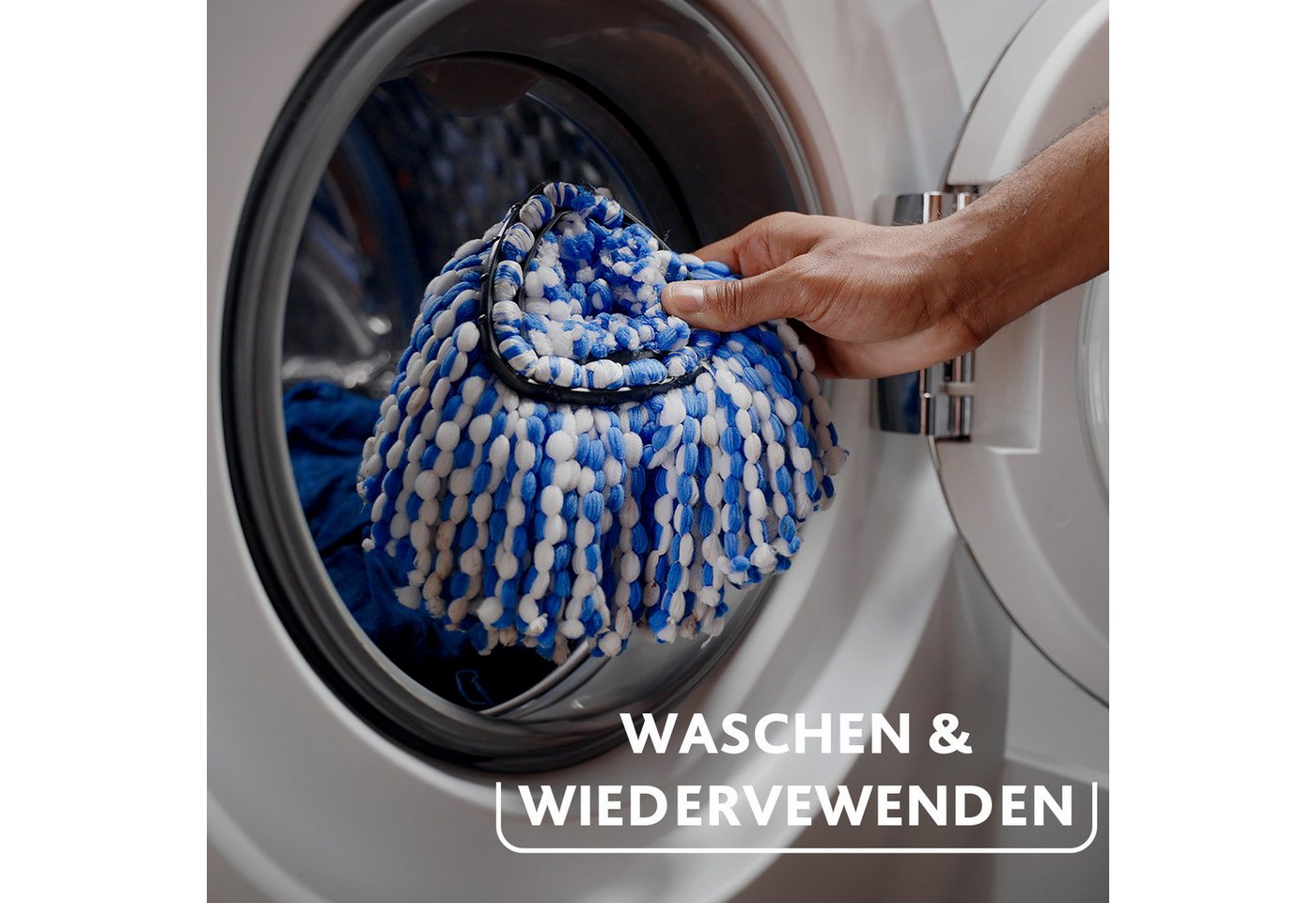 Vileda Vileda H2Pro Spinmop Ersatzbezug Wischbezug (Mikrofaser, 1-tlg., Ersatz-Wischkopf für das H2PRO Spin Mop System) – Bild 4 von 5