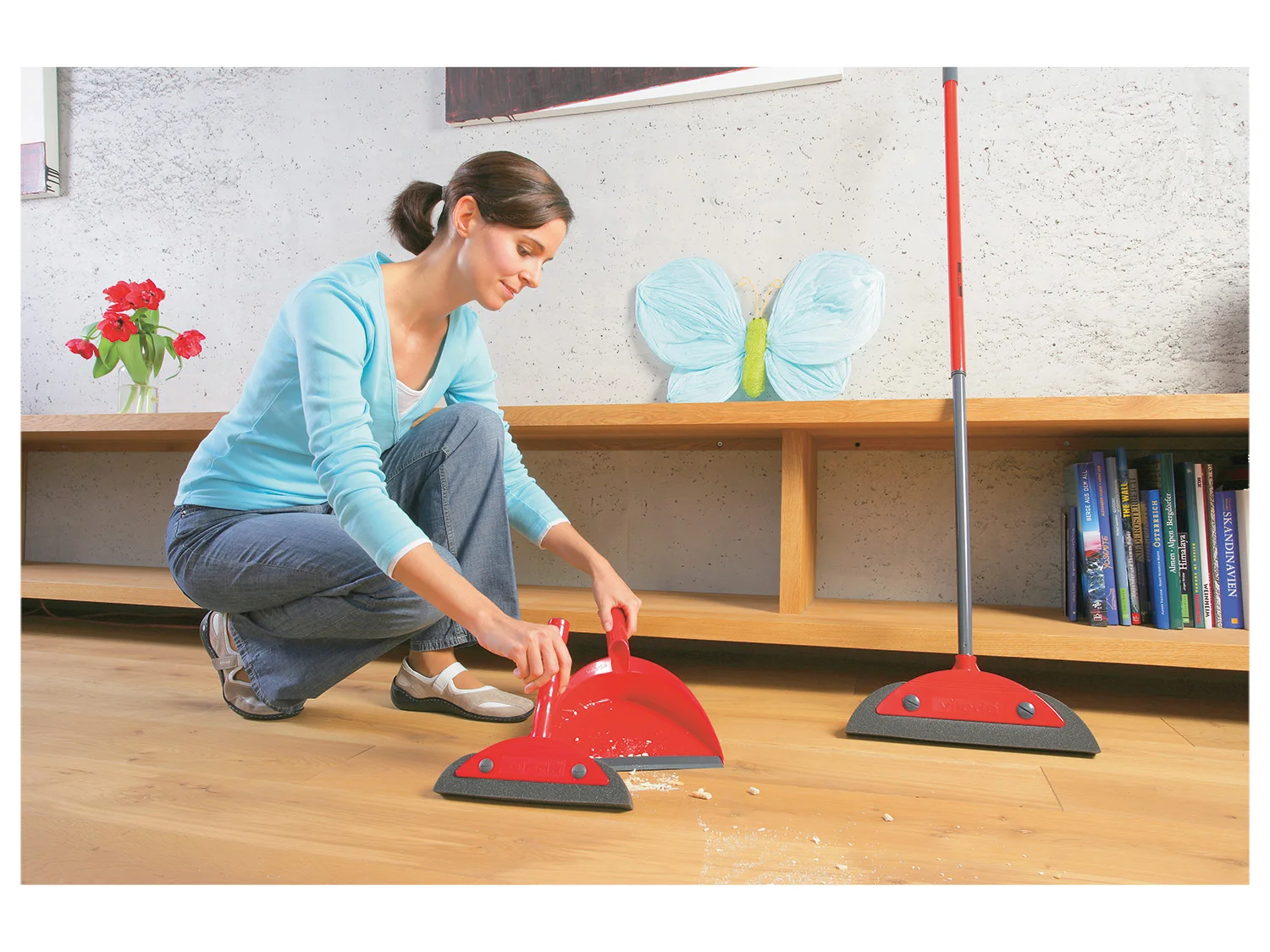 VILEDA Superfeger Classic Besen System + Superfeger Classic Kehrset Box – Bild 2 von 3