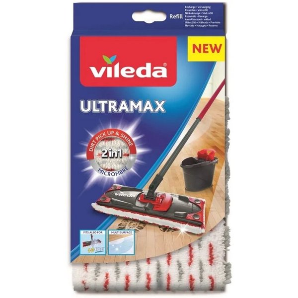 Vileda Vileda ULTRAMAX 2in1 Ersatzbezug Wischbezug (Mikrofaser, 15, 1-tlg., für alle Vileda ULTRAMAX Systeme)