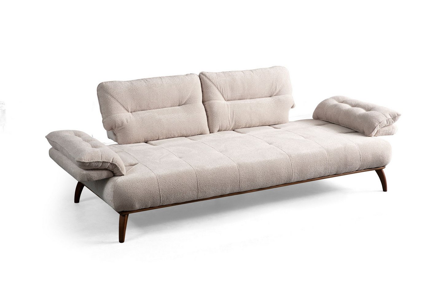 Villa Möbel Polstergarnitur Almond, (Set, Set besteht aus: 3 Sitzer+Sessel), mit Relax-/Bettfunktion durch verstellbare Rückenlehne und Armlehne – Bild 5 von 5