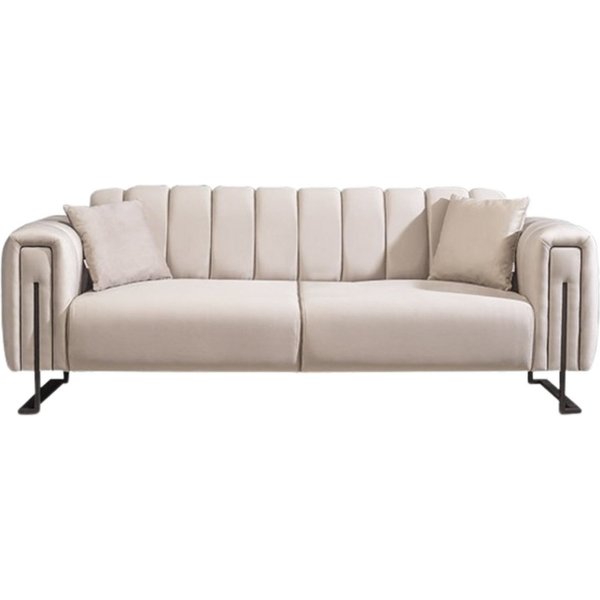 Villa Möbel Sofa Bianca, 3-Sitzer 1 Teile, mit Relax-/Bettfunktion durch umklappbare Rückenlehne