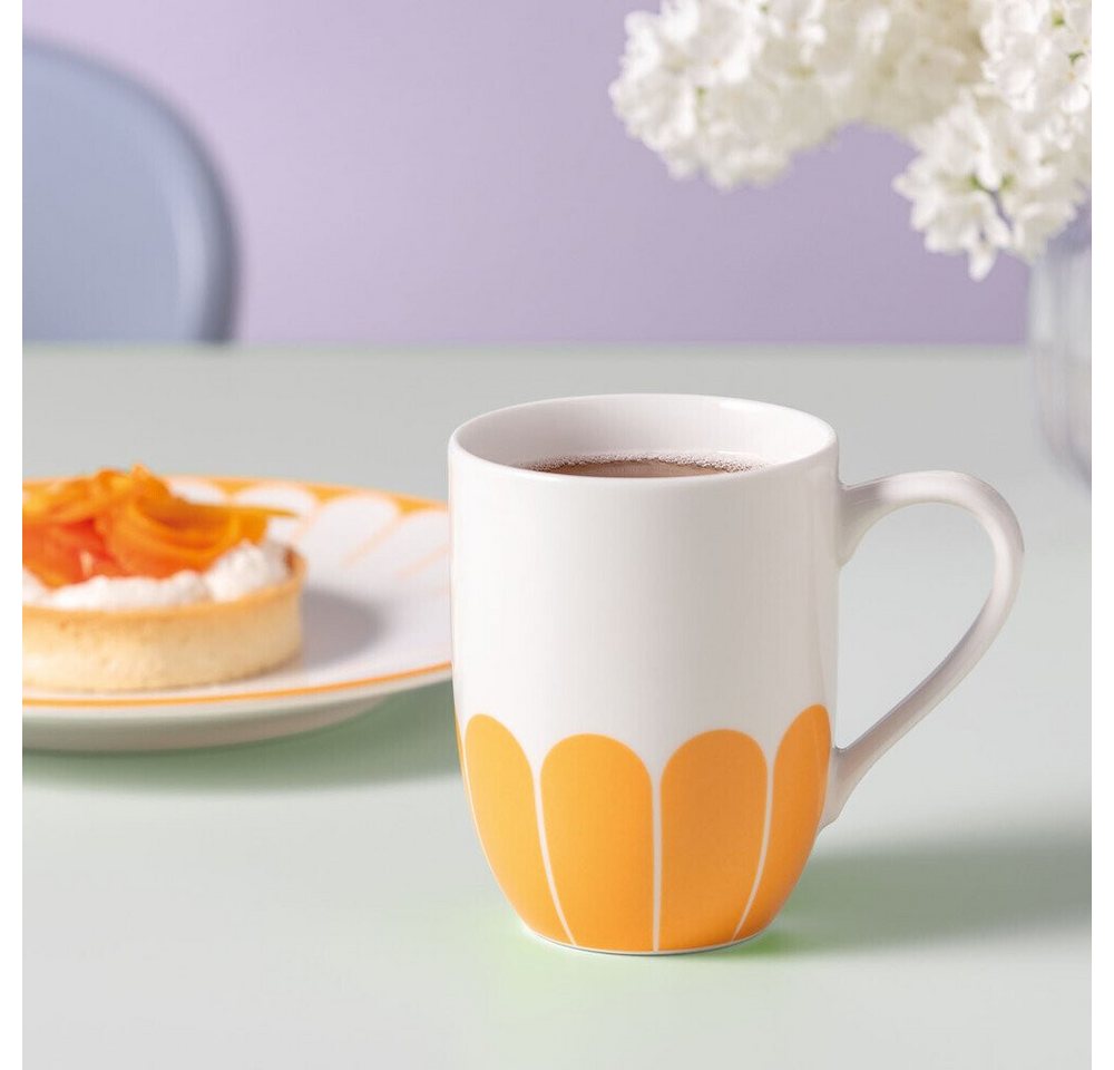 Villeroy & Boch Becher Henkelbecher 0,29 l Fleur soleil, 1-tlg., Premium Porcelain, Henkelbecher, 0,29 l, Premium Porcelain, gelb – Bild 2 von 4