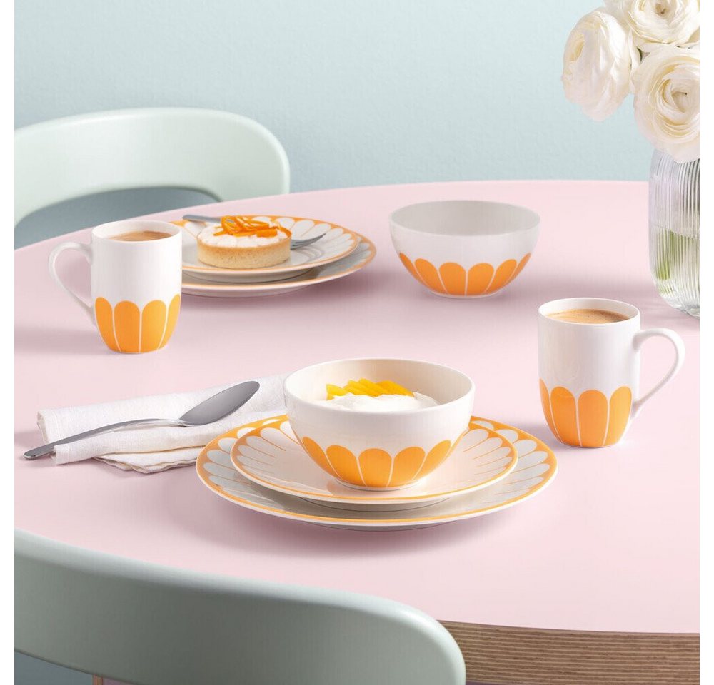 Villeroy & Boch Becher Henkelbecher 0,29 l Fleur soleil, 1-tlg., Premium Porcelain, Henkelbecher, 0,29 l, Premium Porcelain, gelb – Bild 3 von 4
