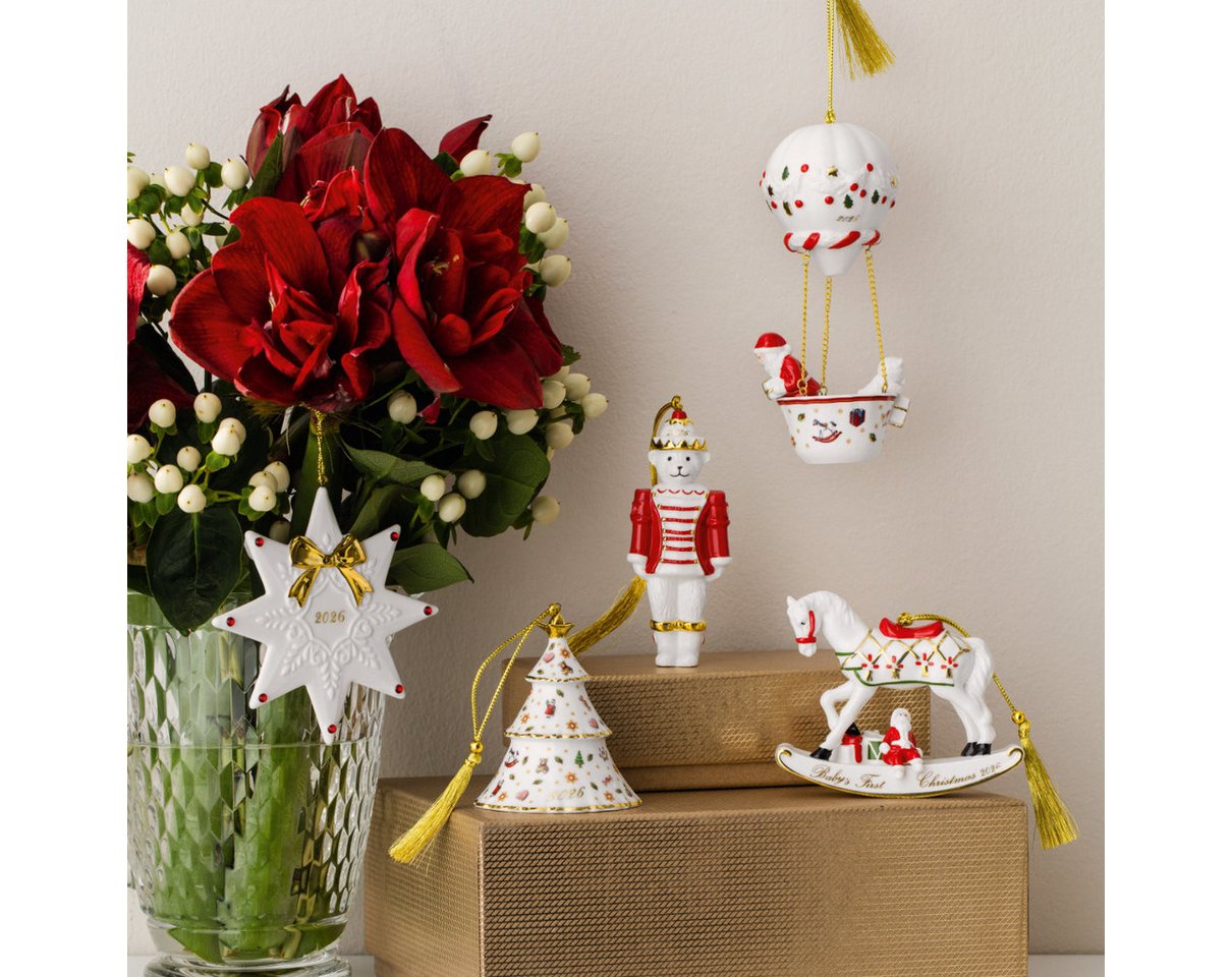 Villeroy & Boch Christbaumschmuck Winter Collage Accessoires Weihnachtsgeschirr, Jahresglocke, Weihnachtsglocke, Christbaumglocke Set 3-tlg. – Bild 2 von 5