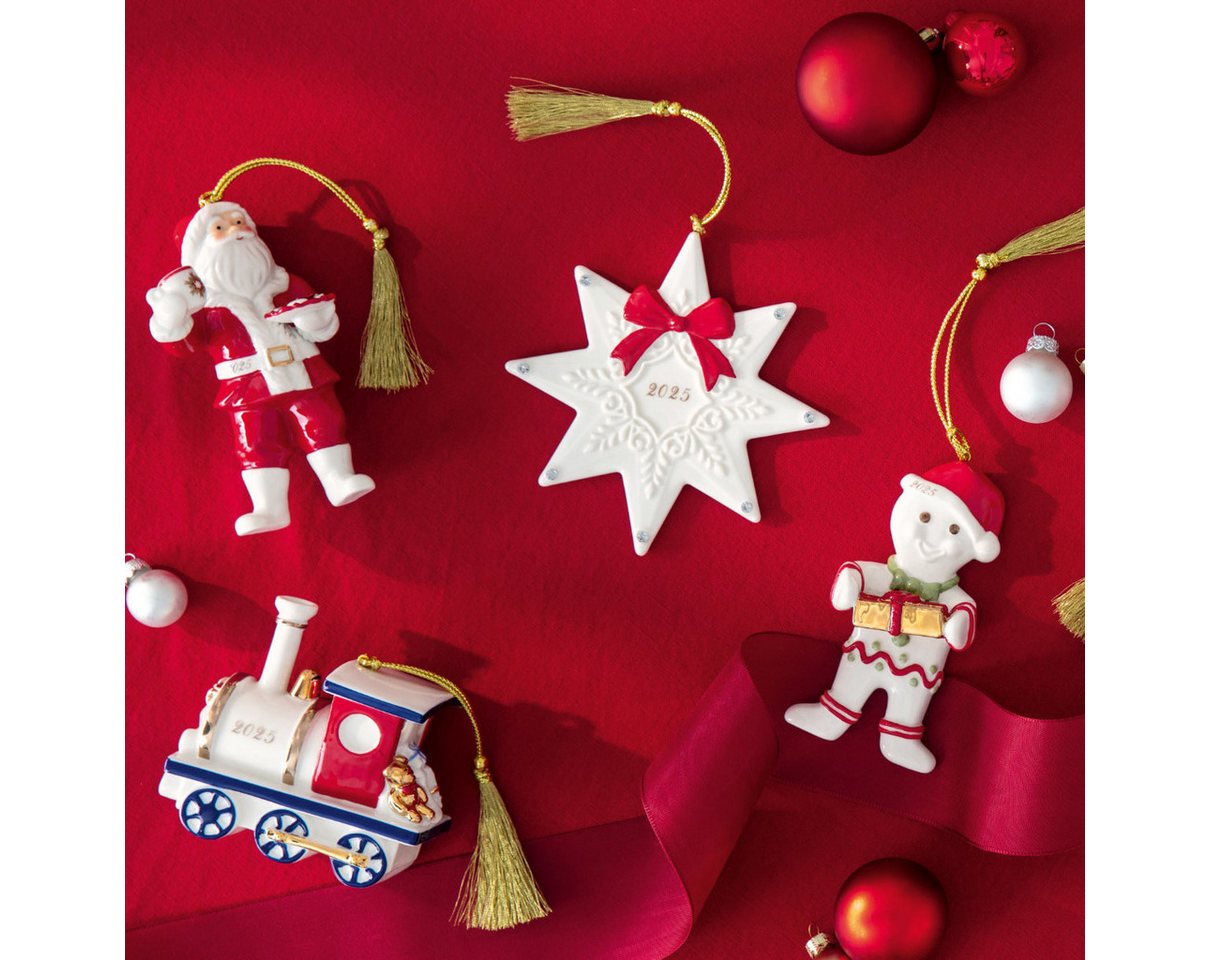 Villeroy & Boch Christbaumschmuck Winter Collage Accessoires Weihnachtsgeschirr, Jahresglocke, Weihnachtsglocke, Christbaumglocke Set 3-tlg. – Bild 4 von 5