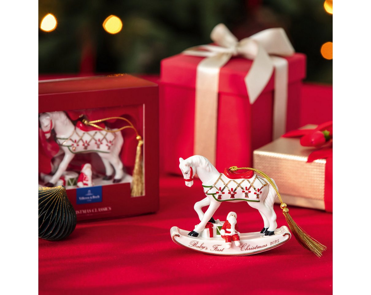 Villeroy & Boch Christbaumschmuck Winter Collage Accessoires Weihnachtsgeschirr, Jahresglocke, Weihnachtsglocke, Christbaumglocke Set 3-tlg. – Bild 5 von 5