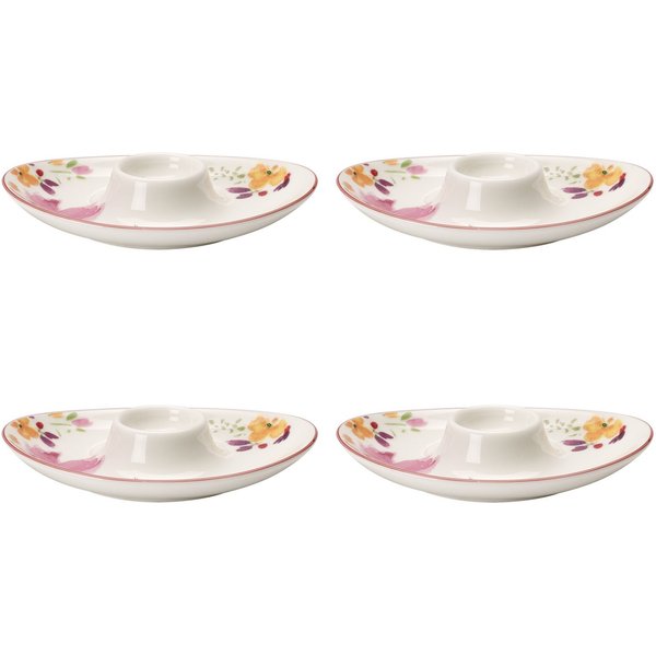 Villeroy & Boch Eierbecher Mariefleur Basic, Spülmaschinengeeignet, Mehrfarbig, Blumen, H: 3cm