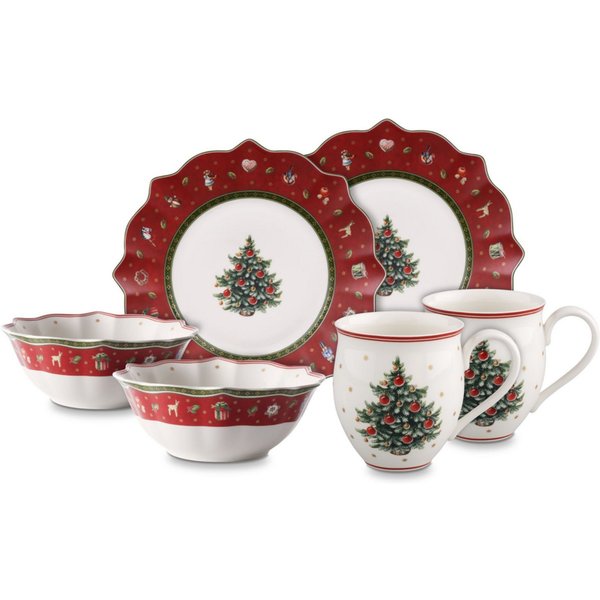 Villeroy & Boch Frühstücks-Set Toy's Delight Breakfast for 2 rot, Set 6tlg.