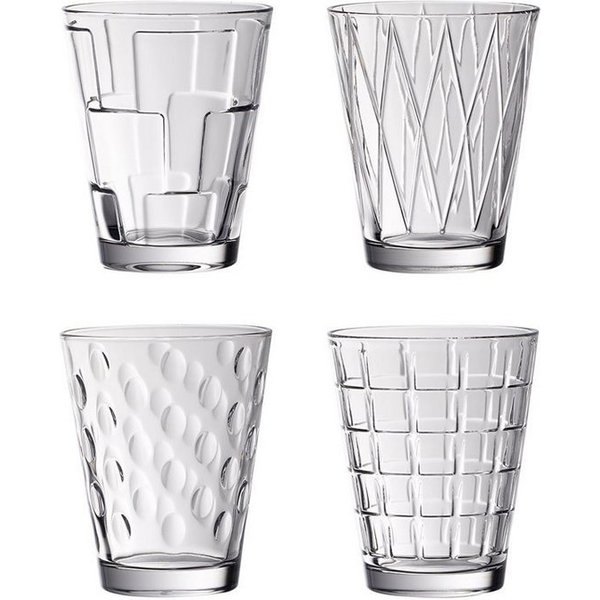 Villeroy & Boch Gläser-Set Dressed Up Wasserglas-Set Clear 4-teilig, 4-tlg., Glas, Kristallglas, spülmaschinenfest, Made in Germany
