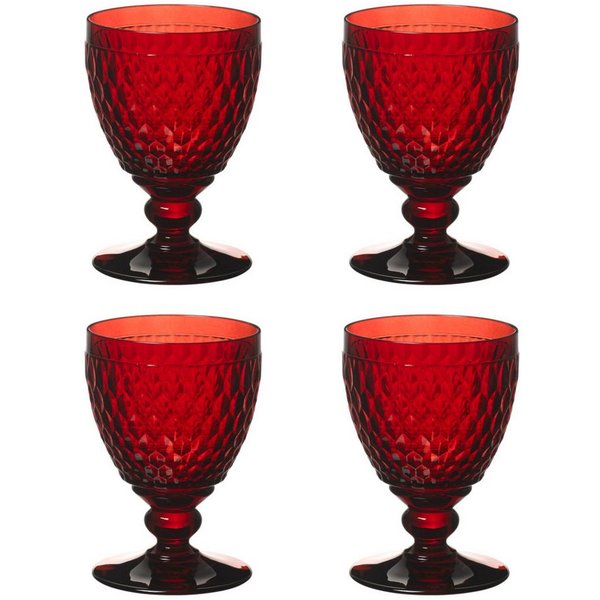 Villeroy & Boch Glas Boston Coloured, Kristallglas, Spülmaschinengeeignet, Rot, Boston, H: 14.4cm