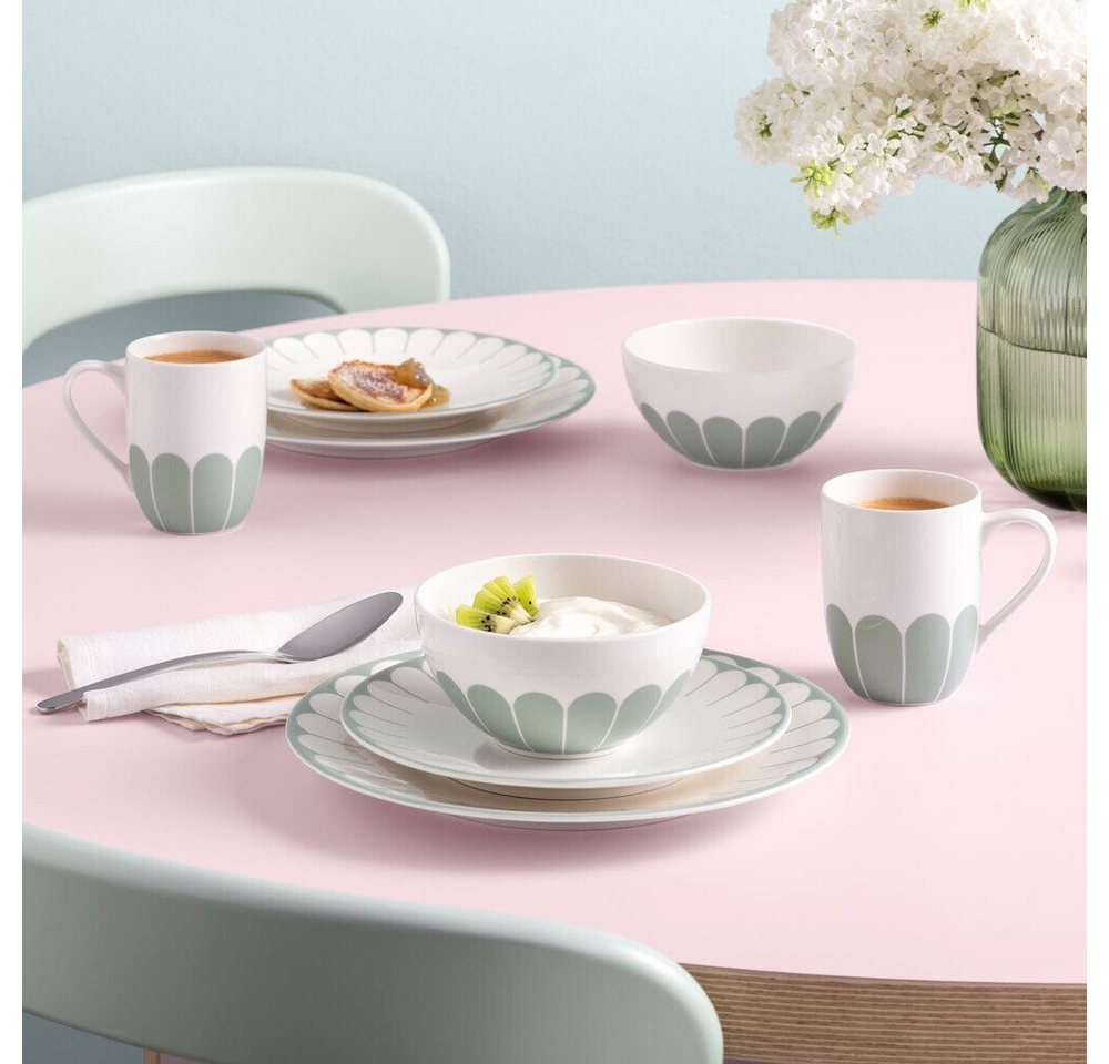 Villeroy & Boch Müslischale Müslischale 14 cm Fleur vert, Premium Porcelain, (1-tlg), Müslischale, Ø14,1cm, Premium Porcelain, grün – Bild 3 von 4