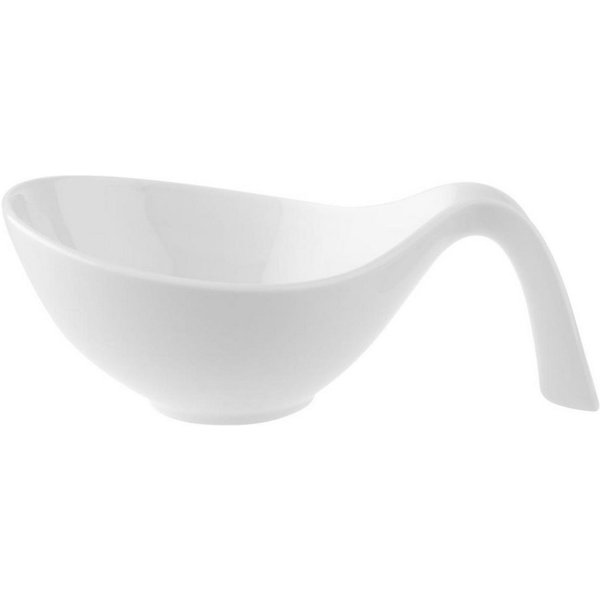Villeroy & Boch Schale Flow Bol mit Griff 0,6 l, Premium Porcelain, (Bowls)