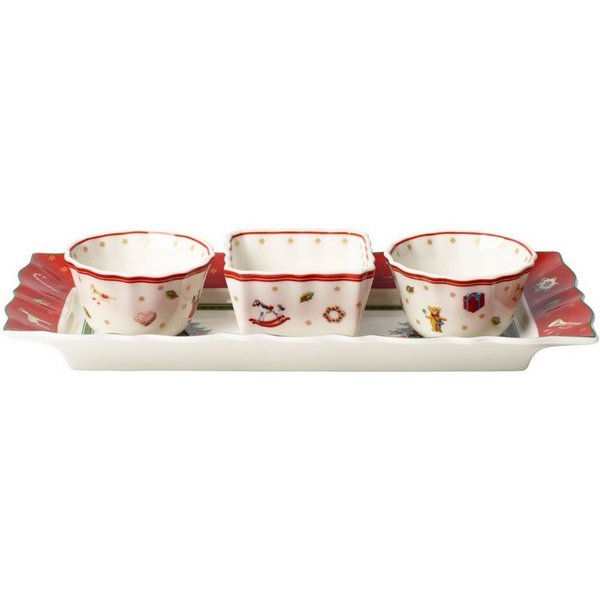 Villeroy & Boch Schale Toy's Delight Weihnachtsgeschirr, Porzellan, 4-tlg.