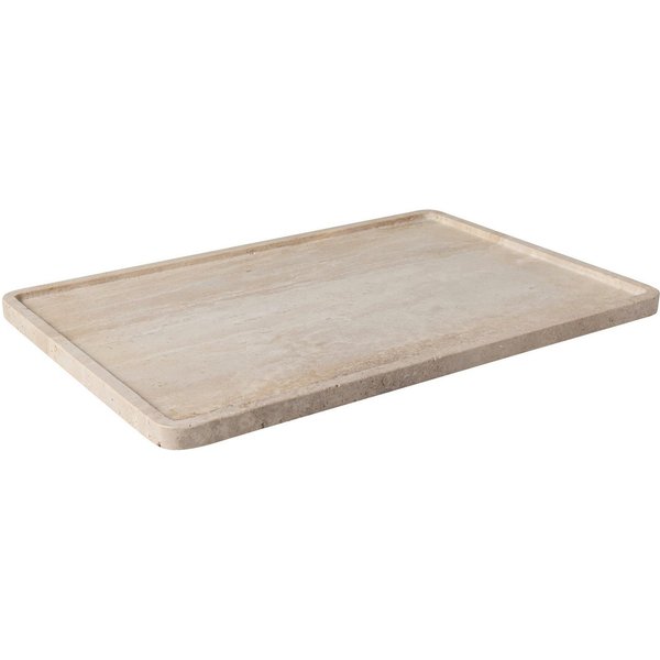Villeroy & Boch Servierplatte Manufacture Travertine Servierplatte 40,5x28cm, Steingut, (Platten)