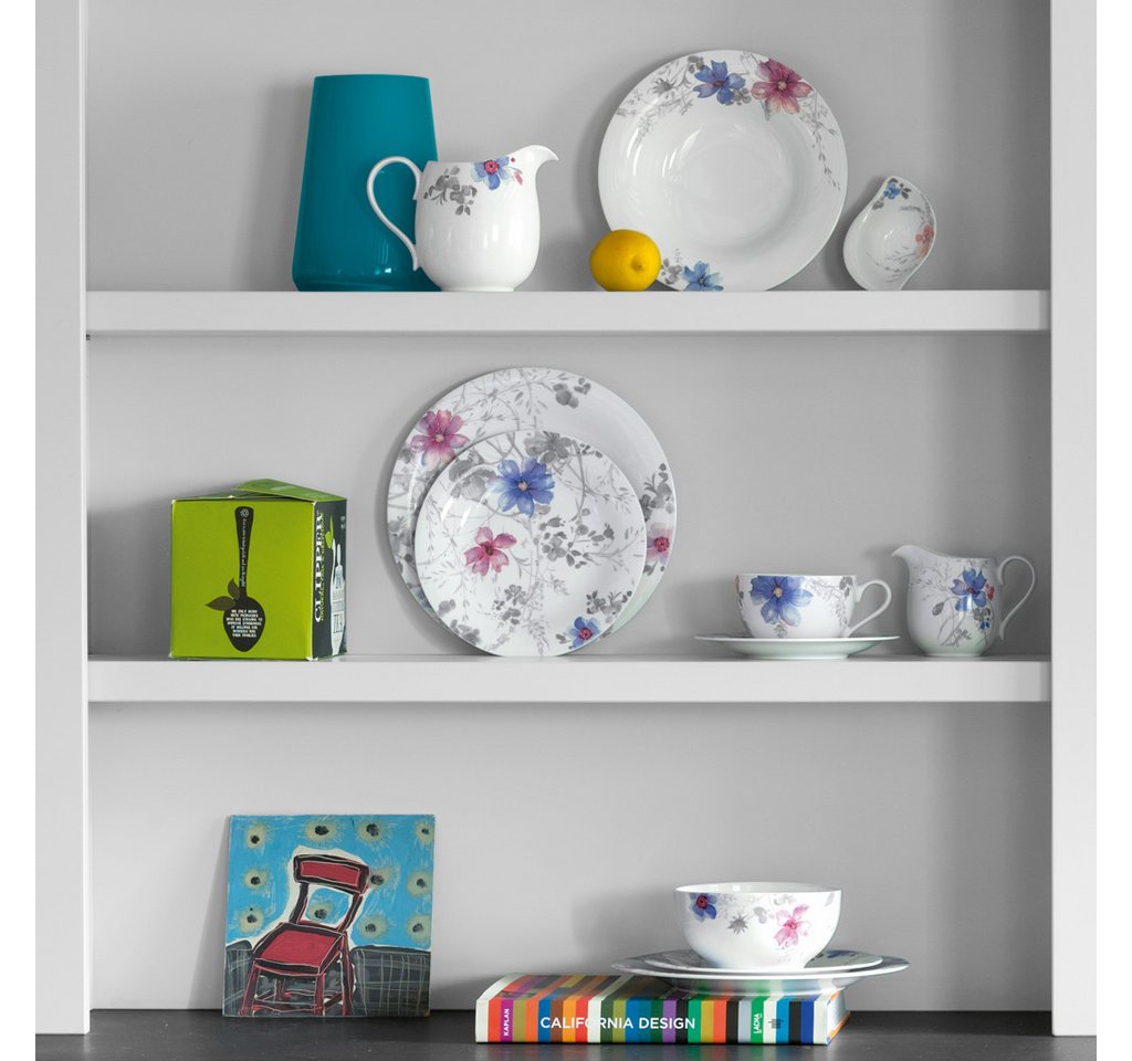 Villeroy & Boch Tafelservice Mariefleur Gris Basic (12-tlg), 6 Personen, Fine China-Porzellan, Teller Set, Made in Germany, Fine China Porzellan – Bild 4 von 4