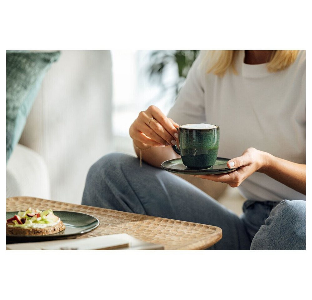Villeroy & Boch Tasse Kaffeetasse 0,16 l Lave vert, 1-tlg., Steingut, Kaffeetasse, 0,16 l, Steingut, grün – Bild 3 von 4
