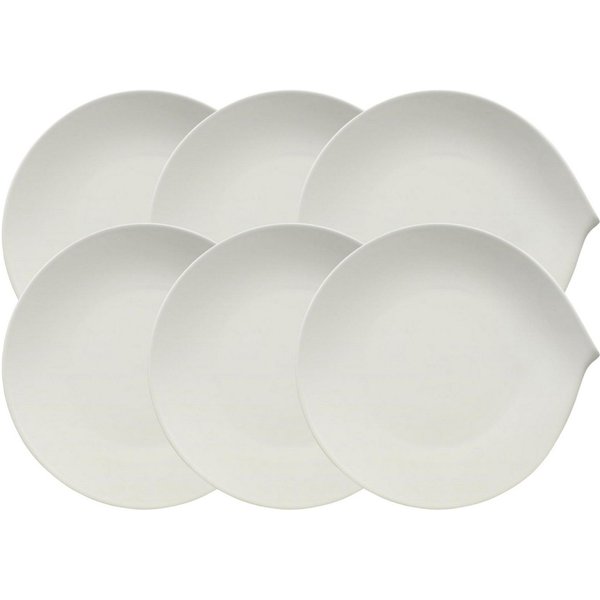Villeroy & Boch Teller-Set Flow Speiseteller 28cm Set6, Premium Porcelain