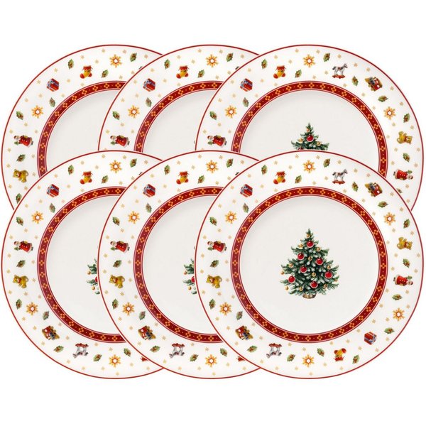 Villeroy & Boch Teller-Set Toy's Delight Specials Frühstücksteller 21,5cm Set6, Premium Porcelain