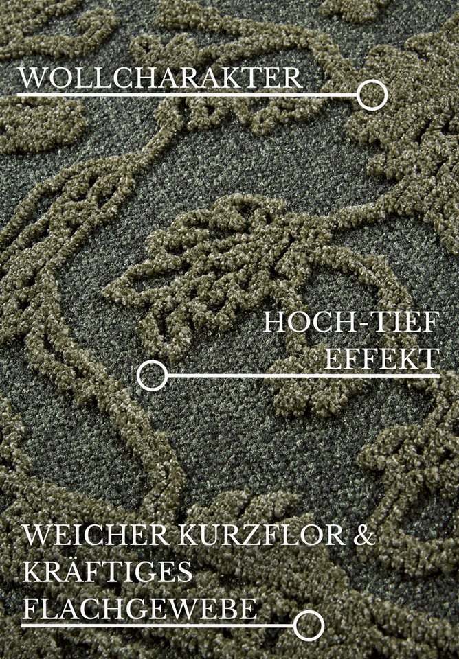 Villeroy & Boch Teppich Ambroise, rechteckig, Höhe: 5,5 mm, Wohnzimmer, Schlafzimmer, Modern, Hoch-Tief Effekt, Flur – Bild 4 von 5