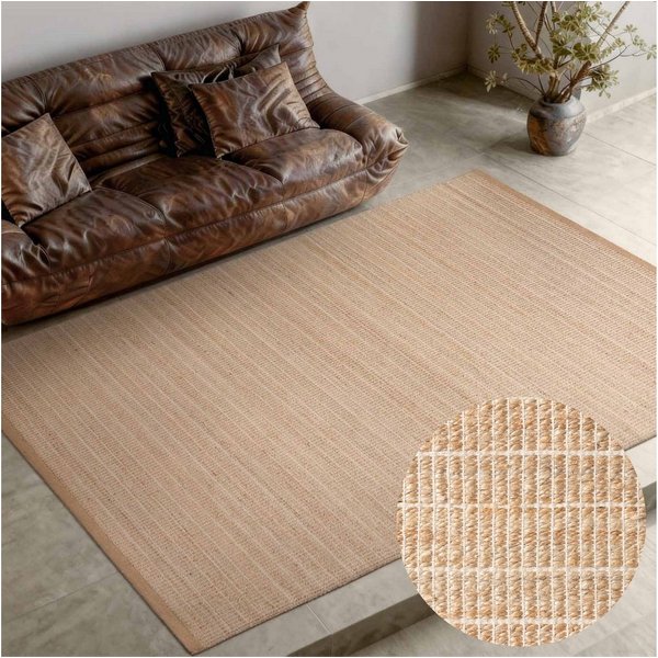 Villeroy & Boch Teppich Birka, rechteckig, Höhe: 6 mm, Jute, Natur, Wohnzimmer, Esszimmer, Schlafzimmer, Flur, Modern, Boho