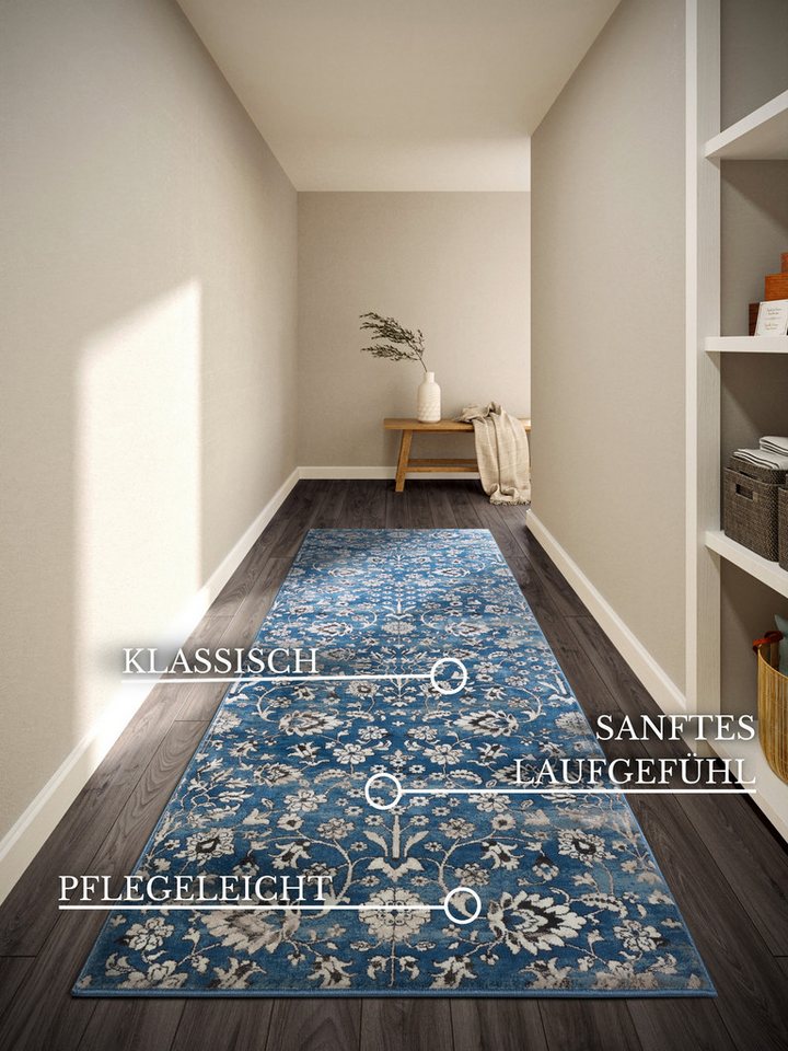 Villeroy & Boch Teppich Ernest, rechteckig, Höhe: 11 mm, Läufer, Orientalisch in einem Vintage-Look, Wohnzimmer, Kurzflor – Bild 3 von 5