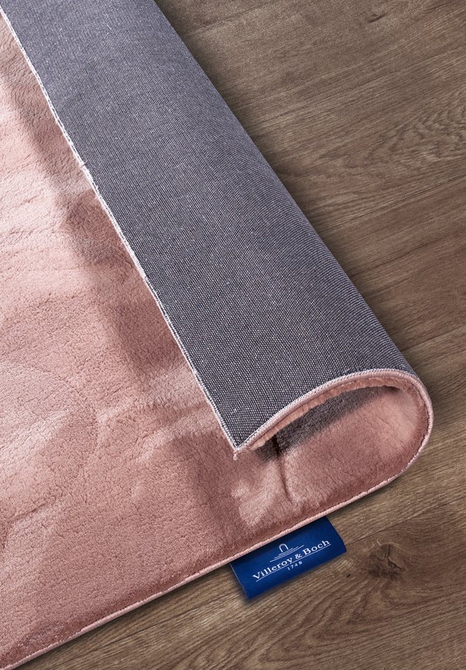 Villeroy & Boch Teppich Leon, rechteckig, Höhe: 15 mm, Langflor, Shaggy, uni, flauschig weich, glänzend, Kaninchenfell Haptik – Bild 5 von 5