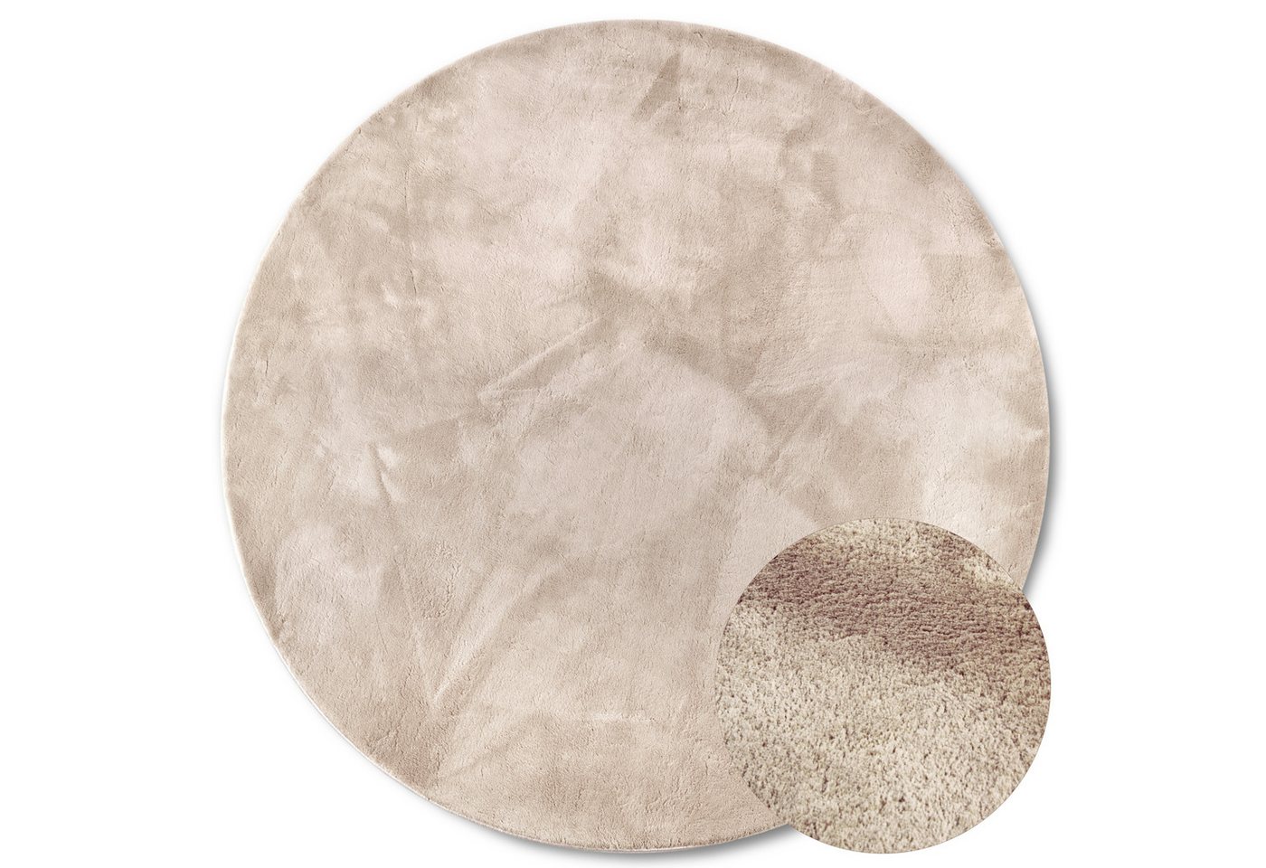 Villeroy & Boch Teppich Leon, rund, Höhe: 15 mm, Langflor, Shaggy, einfarbig, flauschig, weich, glänzend, modern, uni – Bild 2 von 5