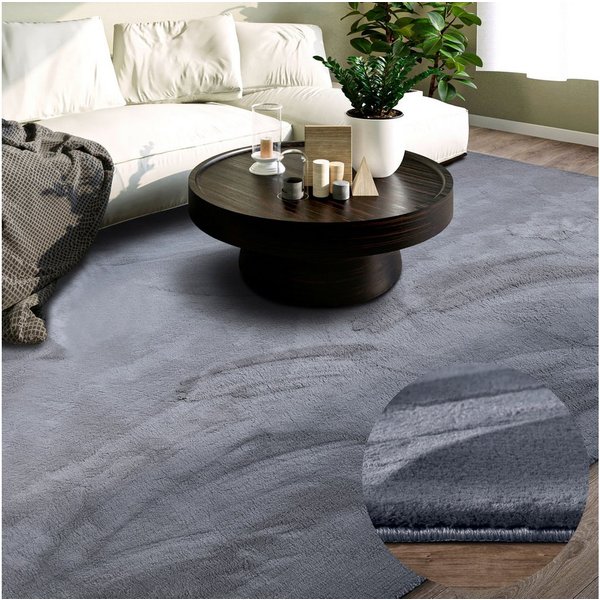 Villeroy & Boch Teppich Leon, rechteckig, Höhe: 15 mm, Langflor, Shaggy, uni, flauschig weich, glänzend, Kaninchenfell Haptik