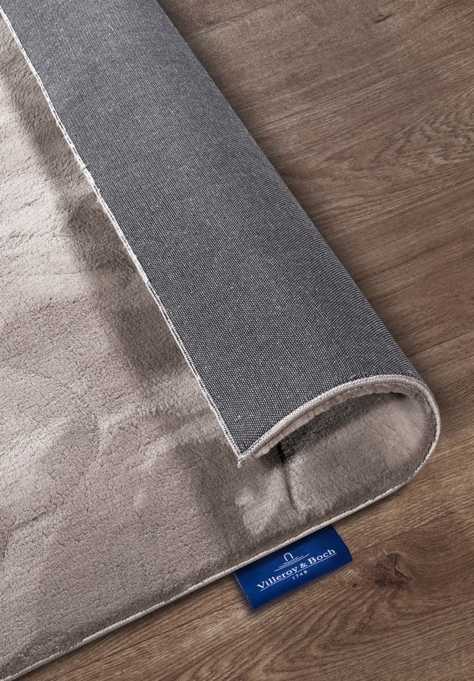 Villeroy & Boch Teppich Leon, rechteckig, Höhe: 15 mm, Langflor, Shaggy, uni, flauschig weich, glänzend, Kaninchenfell Haptik – Bild 5 von 5