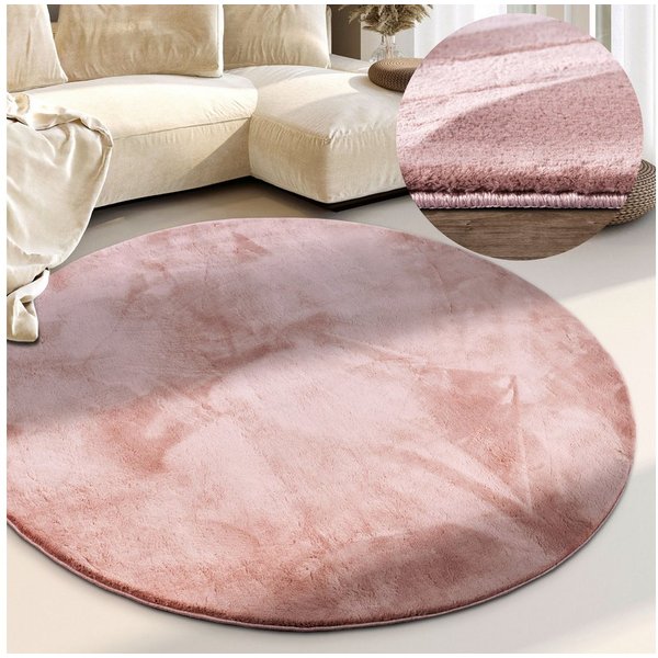 Villeroy & Boch Teppich Leon, rund, Höhe: 15 mm, Langflor, Shaggy, einfarbig, flauschig, weich, glänzend, modern, uni