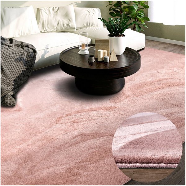 Villeroy & Boch Teppich Leon, rechteckig, Höhe: 15 mm, Langflor, Shaggy, uni, flauschig weich, glänzend, Kaninchenfell Haptik