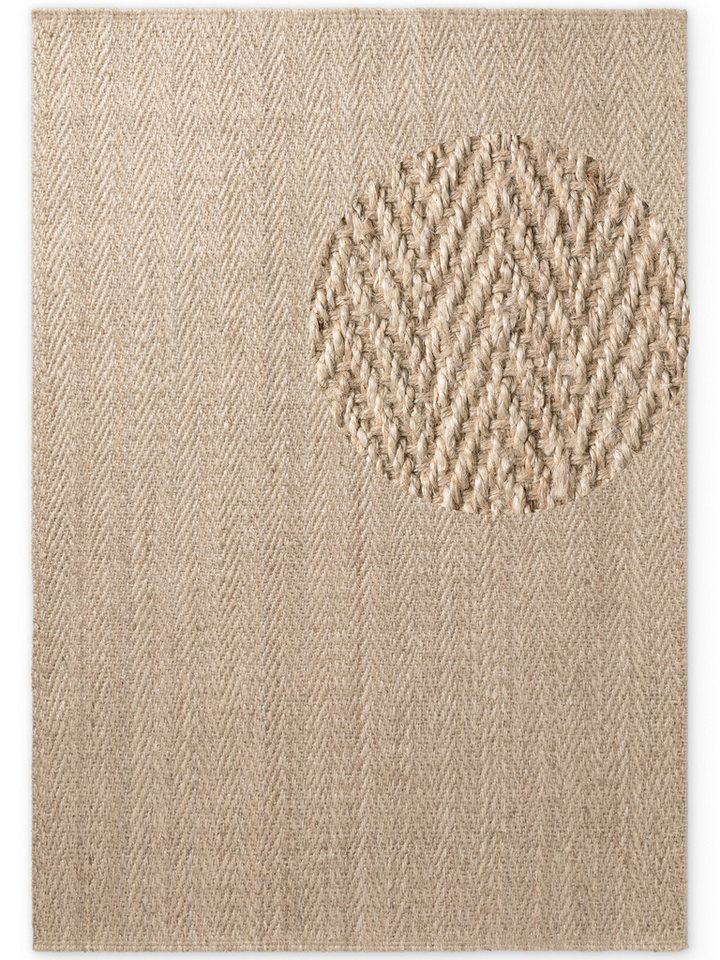 Villeroy & Boch Teppich Mirabelle, rechteckig, Höhe: 10 mm, Jute, Natur, Wohnzimmer, Esszimmer, Schlafzimmer, Fischgrätendesign – Bild 2 von 5
