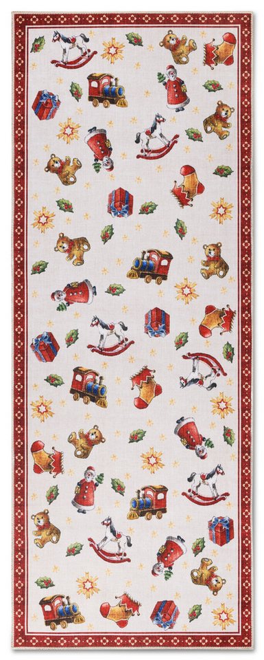 Villeroy & Boch Teppich Nostalgic Toy's Delight, eckig, rund und Läufer, Höhe: 3 mm, Weihnachten, Wohnzimmer, Flur, Geschenk, Toys Delight, Dekoration – Bild 2 von 5