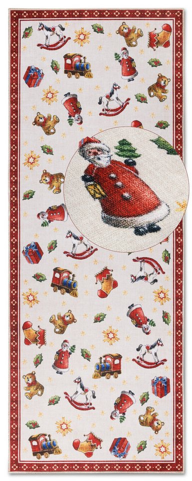 Villeroy & Boch Teppich Nostalgic Toy's Delight, eckig, rund und Läufer, Höhe: 3 mm, Weihnachten, Wohnzimmer, Flur, Geschenk, Toys Delight, Dekoration – Bild 4 von 5