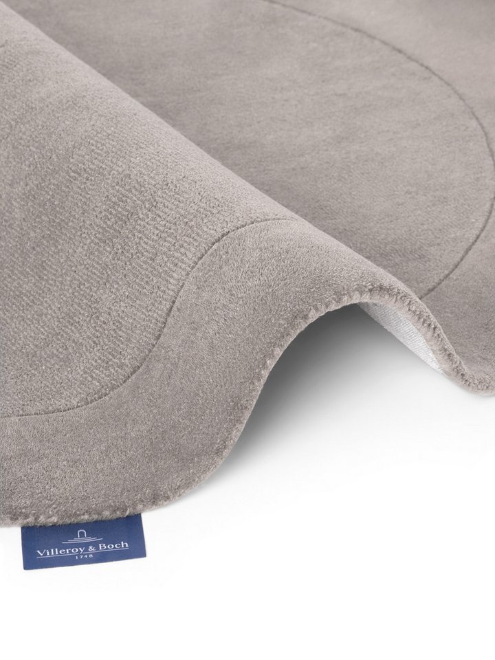 Villeroy & Boch Teppich Wollteppich Kivi, rund, Höhe: 17 mm, Handgewebt, Wolle, Bordüre, Einfarbig, Läufer, Wohnzimmer, Organisch – Bild 5 von 5