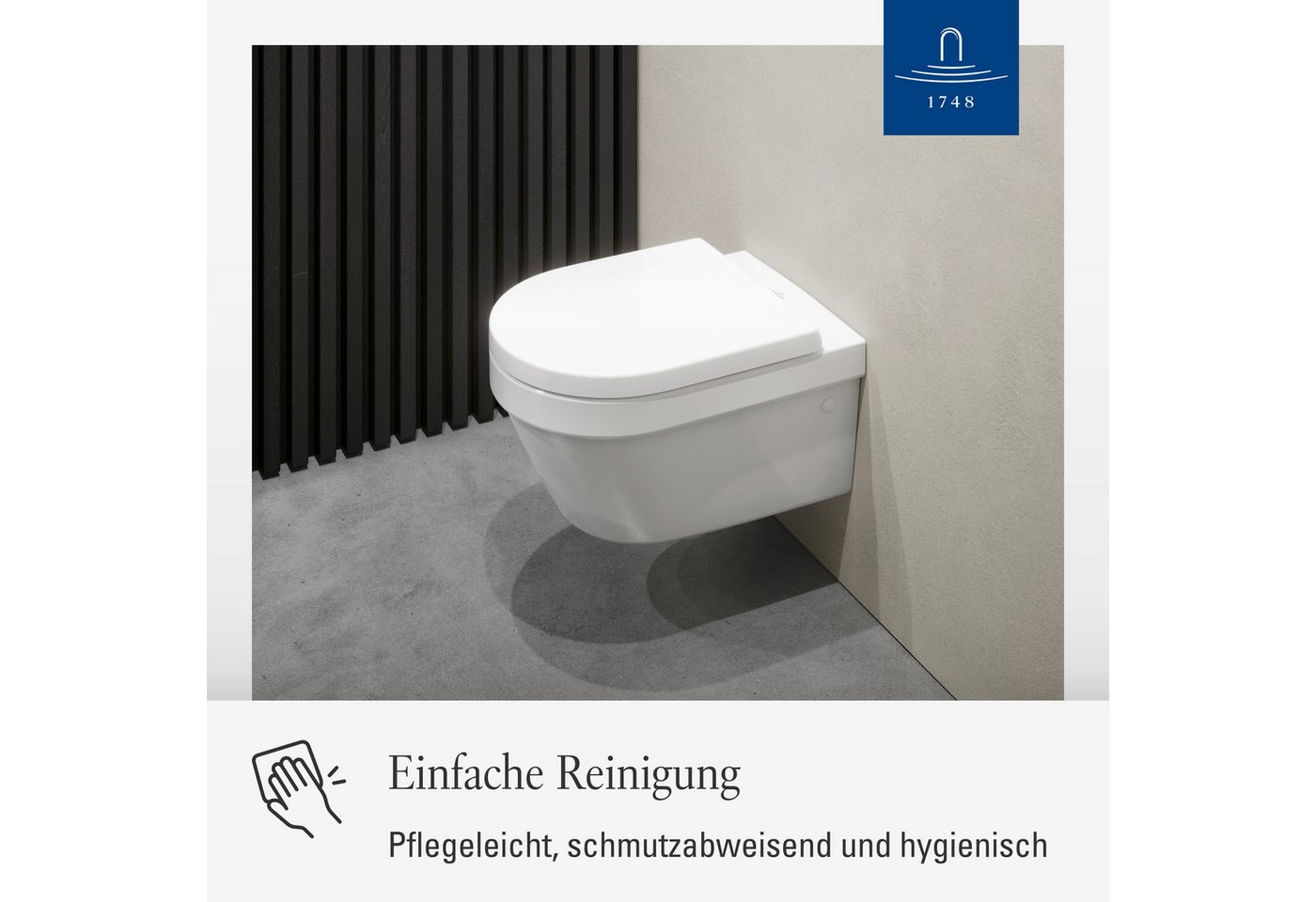 Villeroy & Boch WC-Sitz Architectura, Toilettendeckel mit Absenkautomatik, aus Duroplast, D-Form, Weiß Alpin – Bild 4 von 5