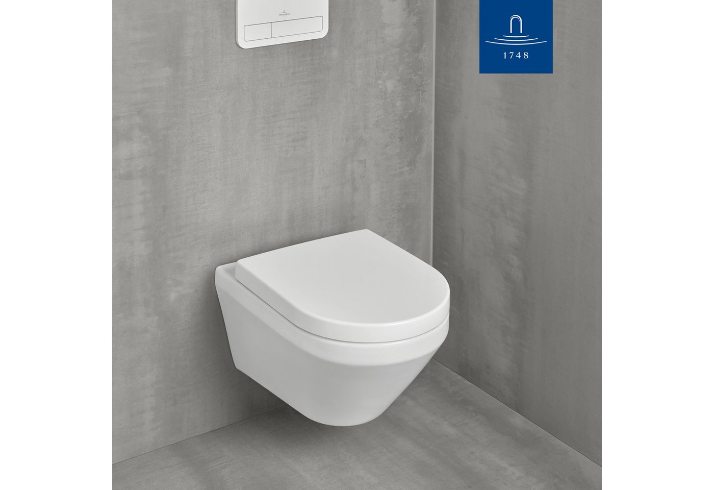 Villeroy & Boch WC-Sitz Architectura, Toilettendeckel mit Absenkautomatik, aus Duroplast, D-Form, Weiß Alpin – Bild 5 von 5