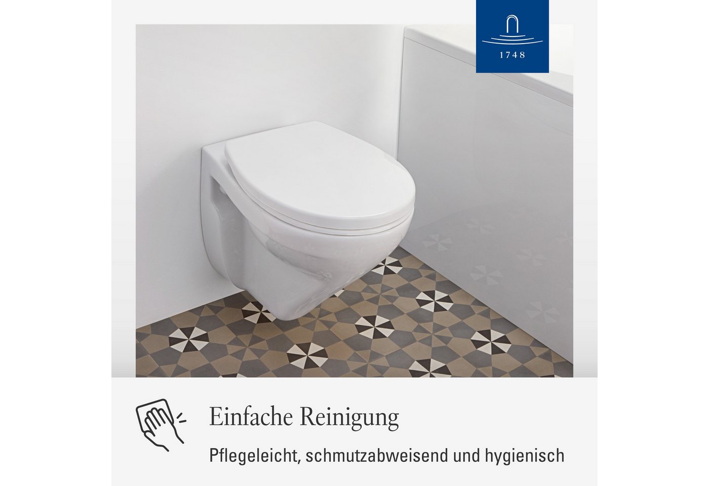 Villeroy & Boch WC-Sitz O.novo, Toilettendeckel mit Absenkautomatik, aus Duroplast, oval, Weiß Alpin – Bild 4 von 5