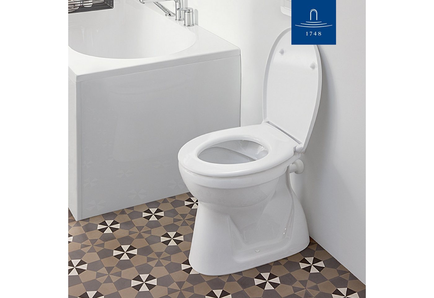 Villeroy & Boch WC-Sitz O.novo, Toilettendeckel mit Absenkautomatik, aus Duroplast, oval, Weiß Alpin – Bild 5 von 5