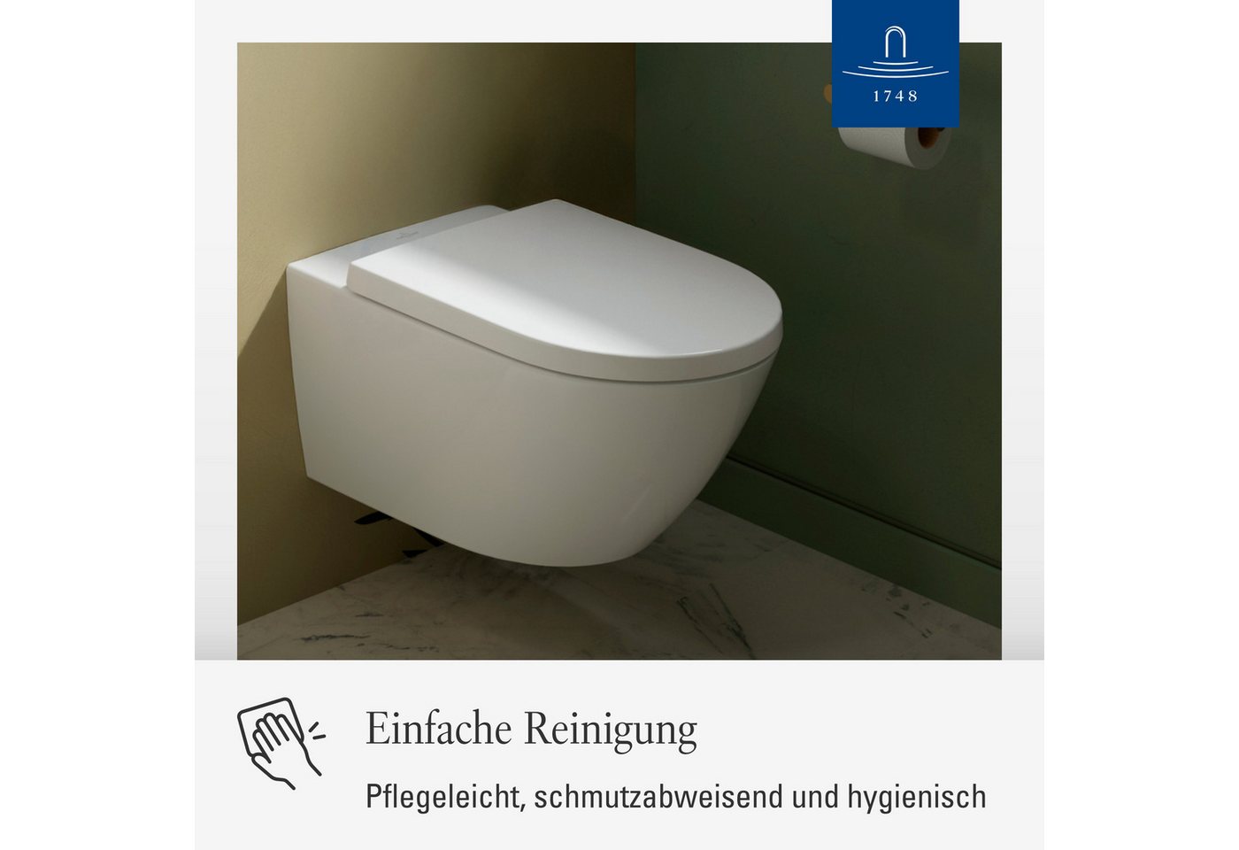 Villeroy & Boch WC-Sitz Subway 3., Toilettendeckel aus bruchsicherem Duroplast, D-Form, Weiß Alpin – Bild 3 von 5