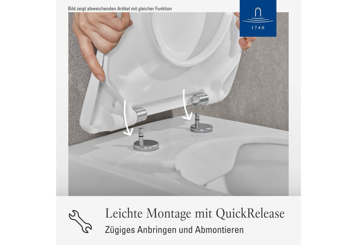 Villeroy & Boch WC-Sitz Venticello, mit Absenkautomatik, abnehmbar, aus bruchsicherem Duroplast – Bild 3 von 5