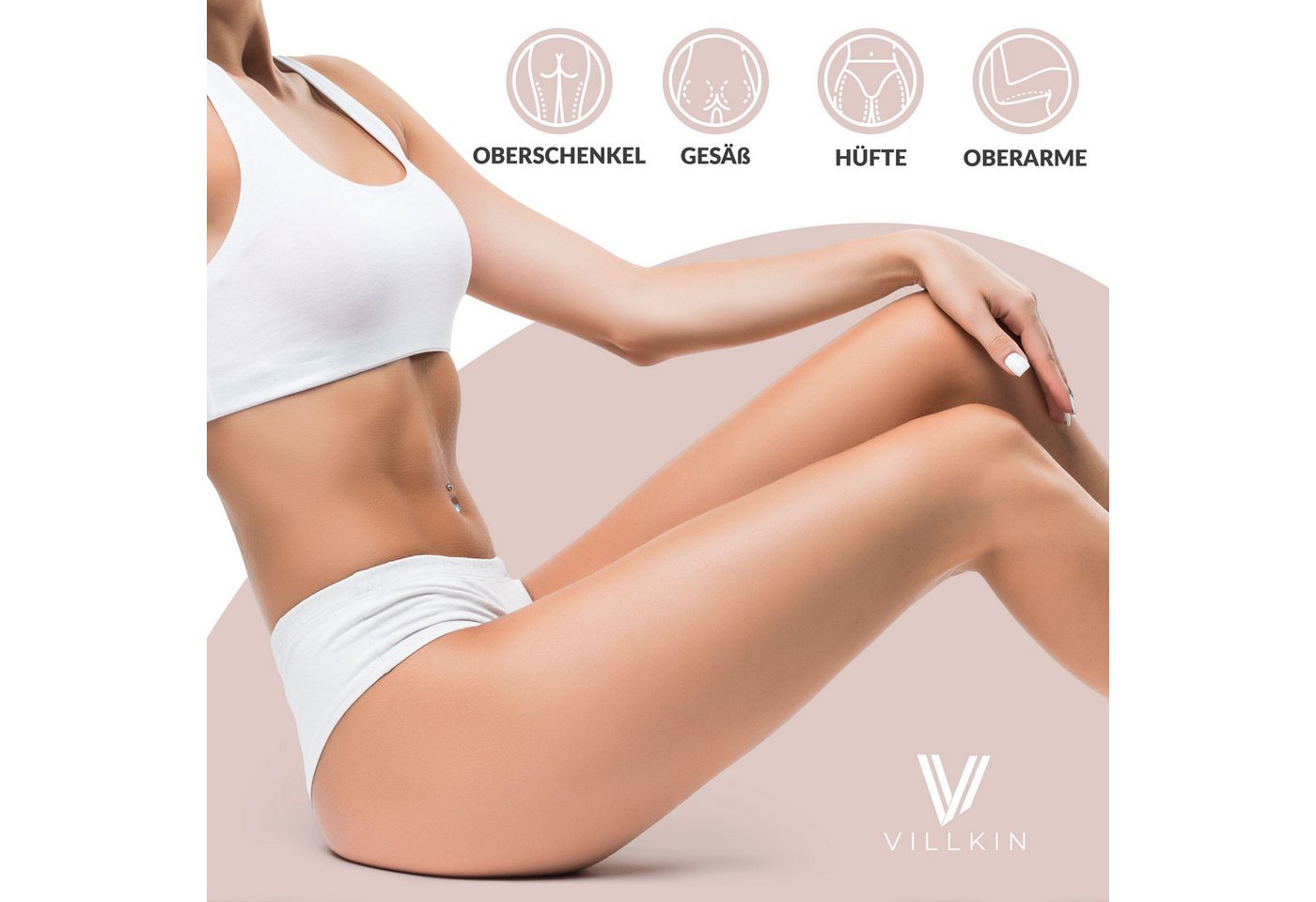 Villkin Massageroller,Anti-Cellulite Massageroller, Faszien Roller + Cellulite Cup, 2-tlg., 1x Anti-Cellulite Massageroller, 1x Cellulite-Cup, inklusive Celluli – Bild 5 von 5