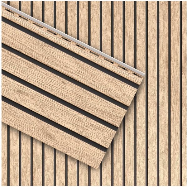 VILO Verkleidungspaneel Canadian Siding Fronto V-Black Std. 2,95m Stück 0,74qm light oak, BxL: 28,5x295 cm, 0,963 qm, (Stückweise 1 Paneel, 0,963 qm) 2-lagig, s