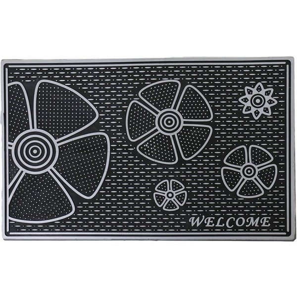 Vimoda Fußmatte Eingangstürmatte, Außen & Innen Gummi Schmutzfänger für Haustür, Rechteckig, Höhe: 12 mm, Fußabtreter Gummimatte wasserdicht Vinylteppich PVC, T