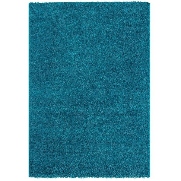 Vimoda Hochflor-Teppich Shaggy Türkis, Rechteckig, Höhe: 30 mm, Langflor Läufer Einfarbig Modern Wohnzimmer