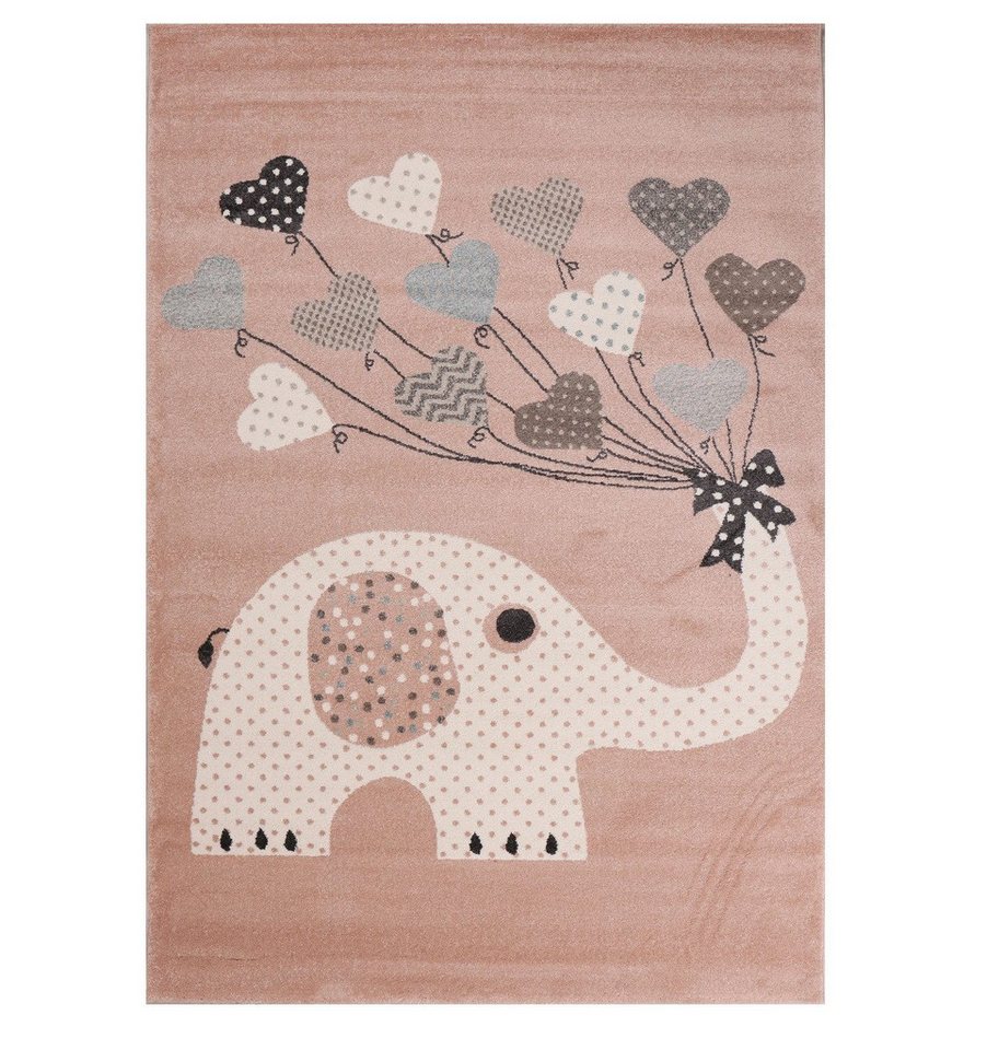 Vimoda Kinderteppich Tiere Design, mit freundlichen Effekt, Rechteckig, Teppich, Kinderzimmer, Babyzimmer, Schlafzimmer, Mädchen, Jung – Bild 2 von 4