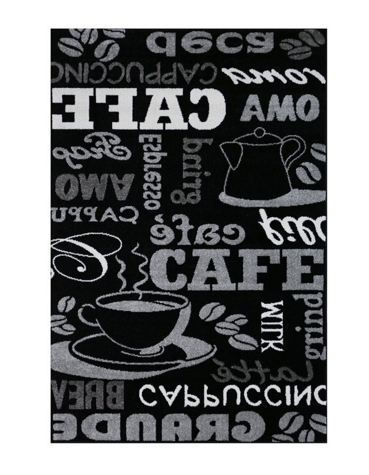 Vimoda Küchenläufer Trendiger Kaffee Teppich, Rechteckig, Höhe: 5 mm, Muster Kaffee, Kaffeetasse, Cappuccino, Küche, Esszimmer, Flur – Bild 2 von 5