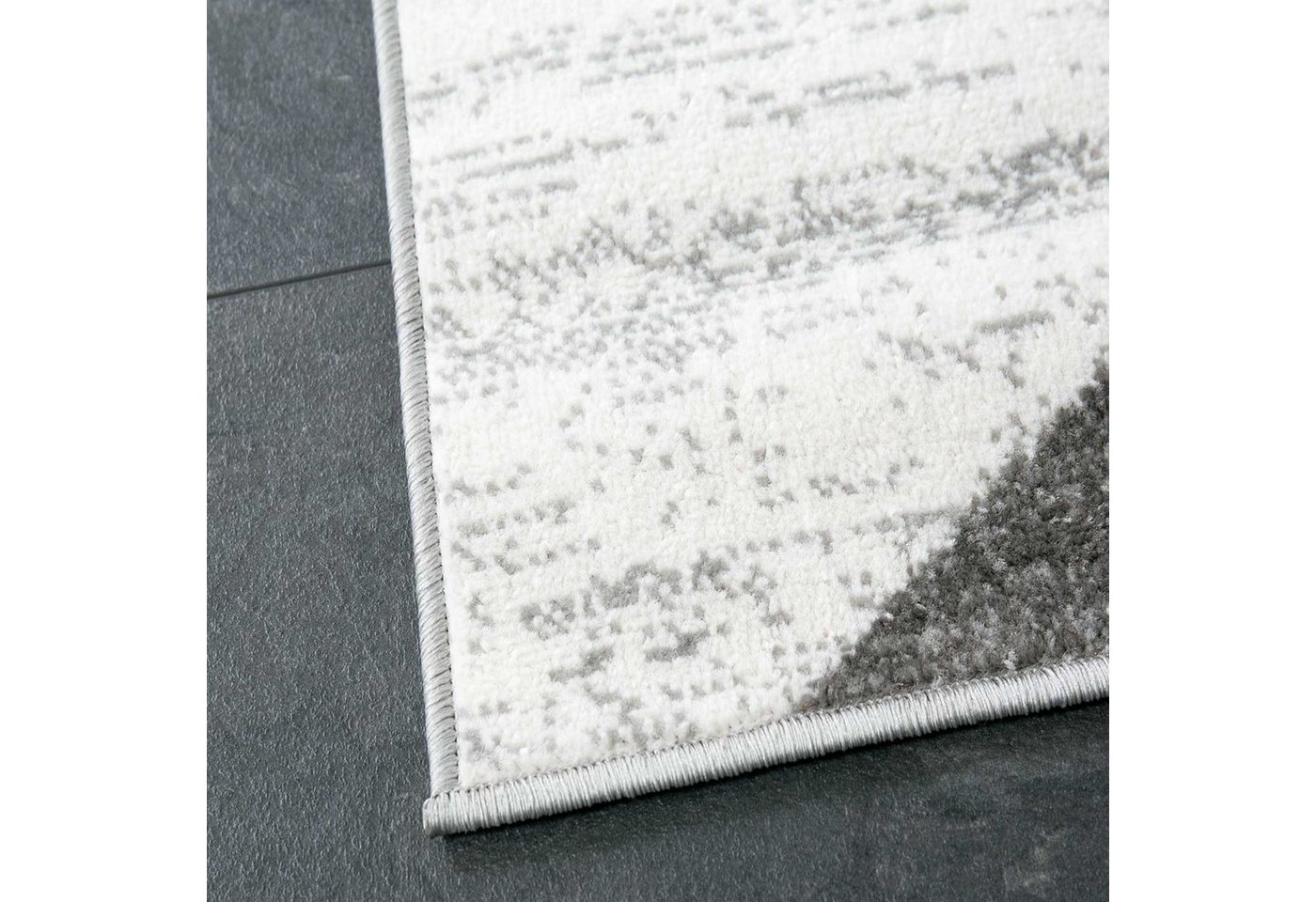 Vimoda Läufer Wohnzimmer Teppich Kurzflor, geometrisches Look, Rechteckig, Höhe: 5 mm, Läufer Moderner Meliert Muster für Küche und Schlafzimmer – Bild 5 von 5