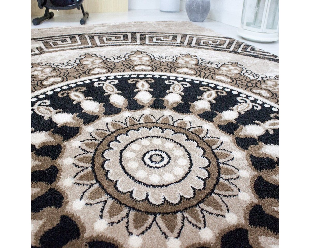 Vimoda Orientteppich Teppichwohnzimmer Medallion Spezielles Design, Rechteckig, Höhe: 11 mm, Dick & Robust, Pflegeleicht, Läufer Wohnzimmer in Braun – Bild 3 von 5